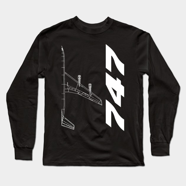 b747 airplane pilot fans gifts Long Sleeve T-Shirt by alyseashlee37806